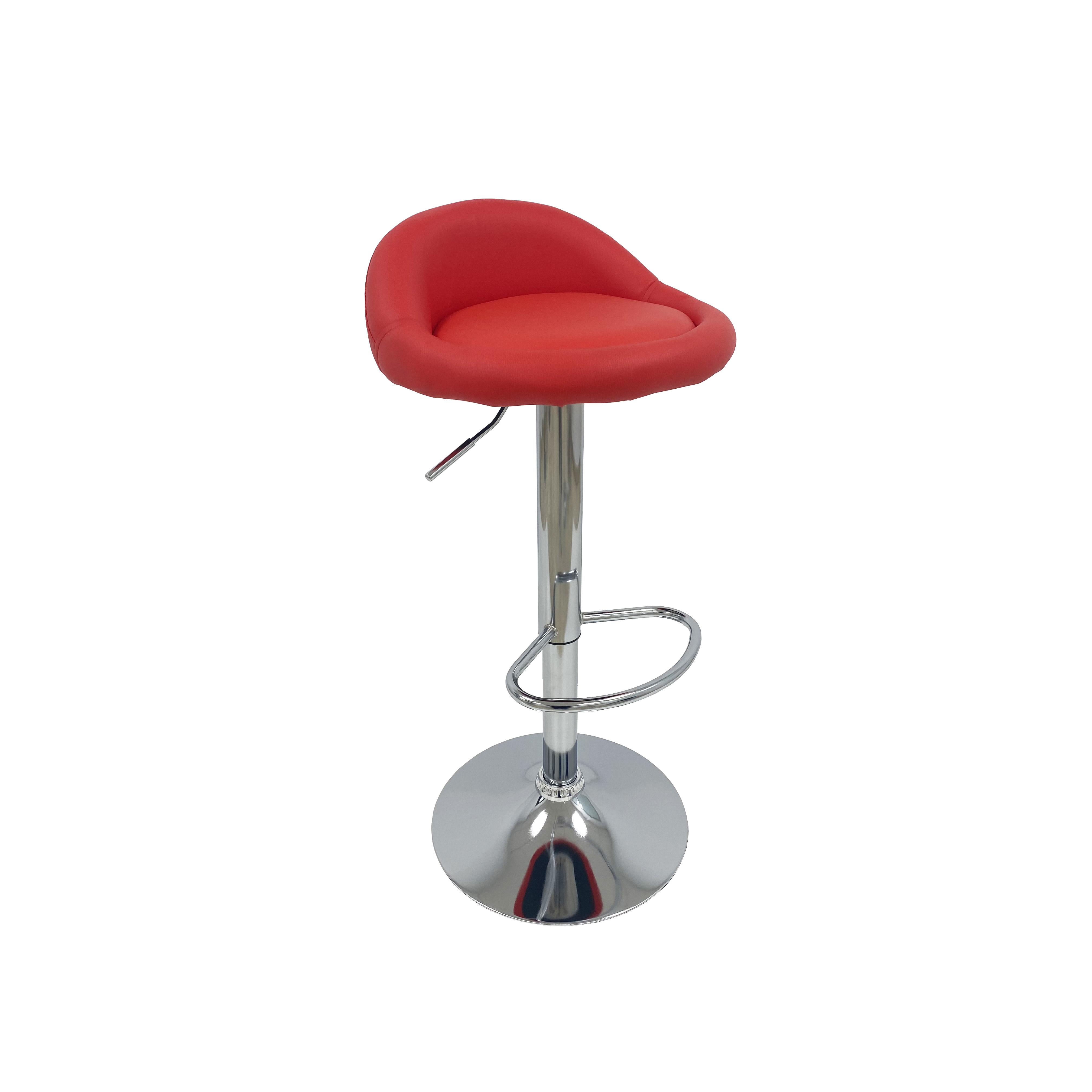 Taburete ALIVE, cromado, similpiel color a elegir (blanco, negro, amarillo o rojo)