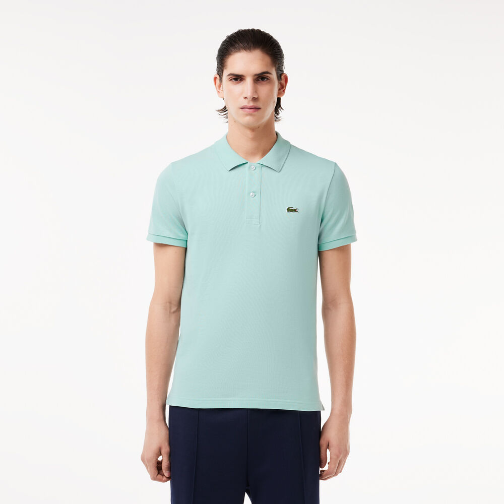 Polo Verde Menta Lacoste L.12.12 Slim Fit en Petit Piqué