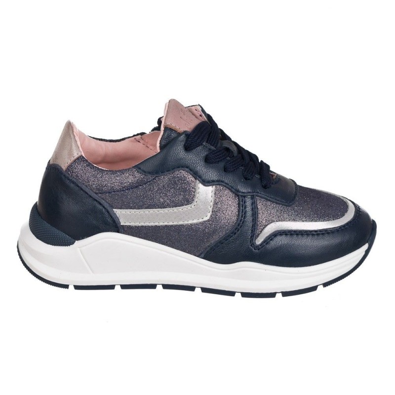 Sneaker de piel con cremallera lateral