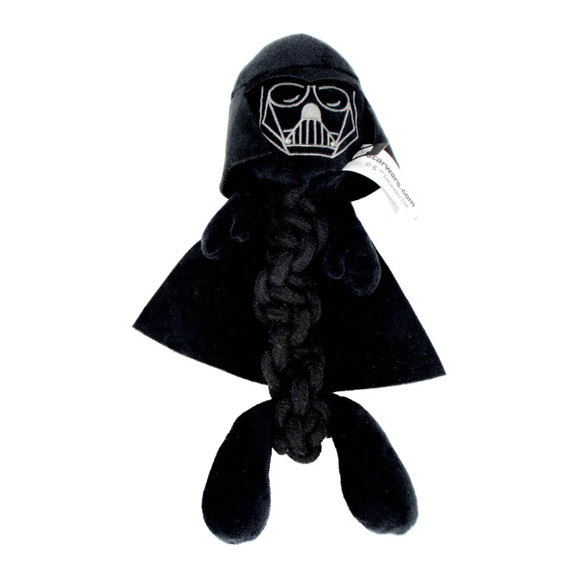 Mordedor de Cuerda para Perro Star Wars para Mascotas, Juguete Resistente y Seguro, Diseño de Personaje Negro con Cuerda Entrelazada, Ideal para Limpieza Dental y Juegos Activos