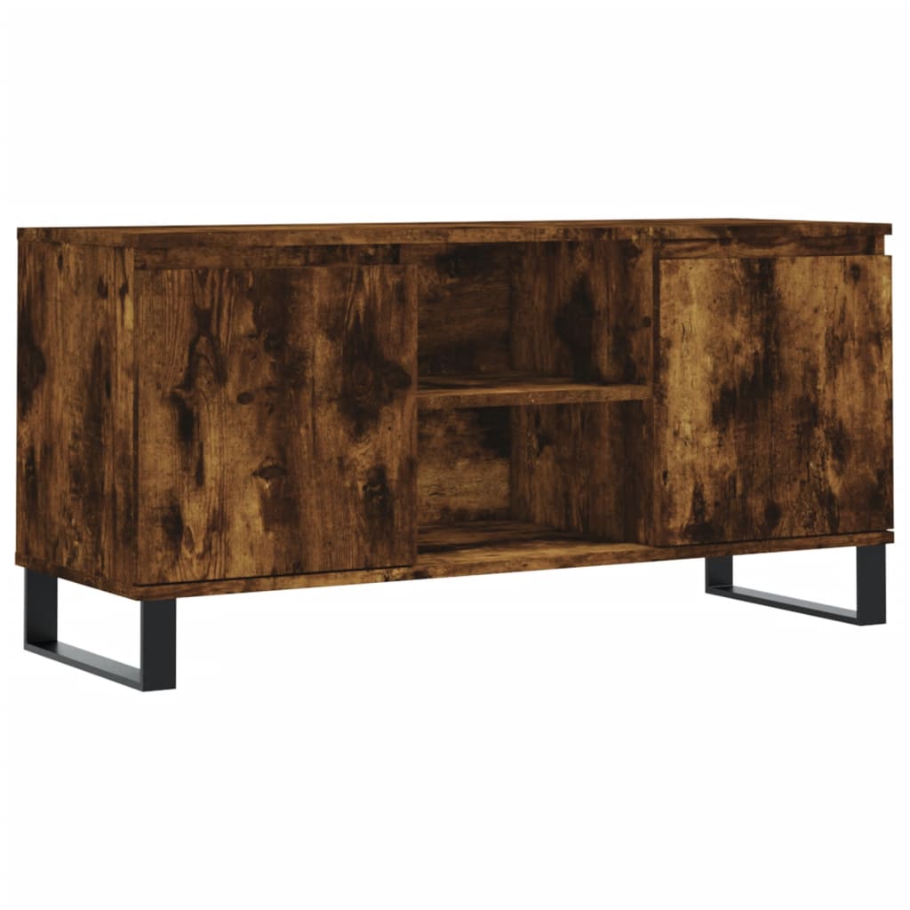 vidaXL Mueble de TV madera de ingeniería roble ahumado 104x35x50 cm