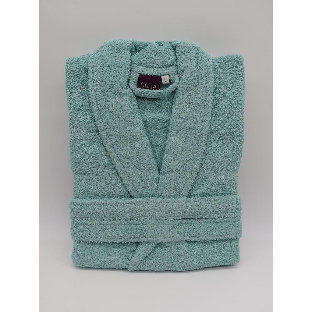 Albornoz Rizo, Color Aqua, 100% Algodón, Stilia