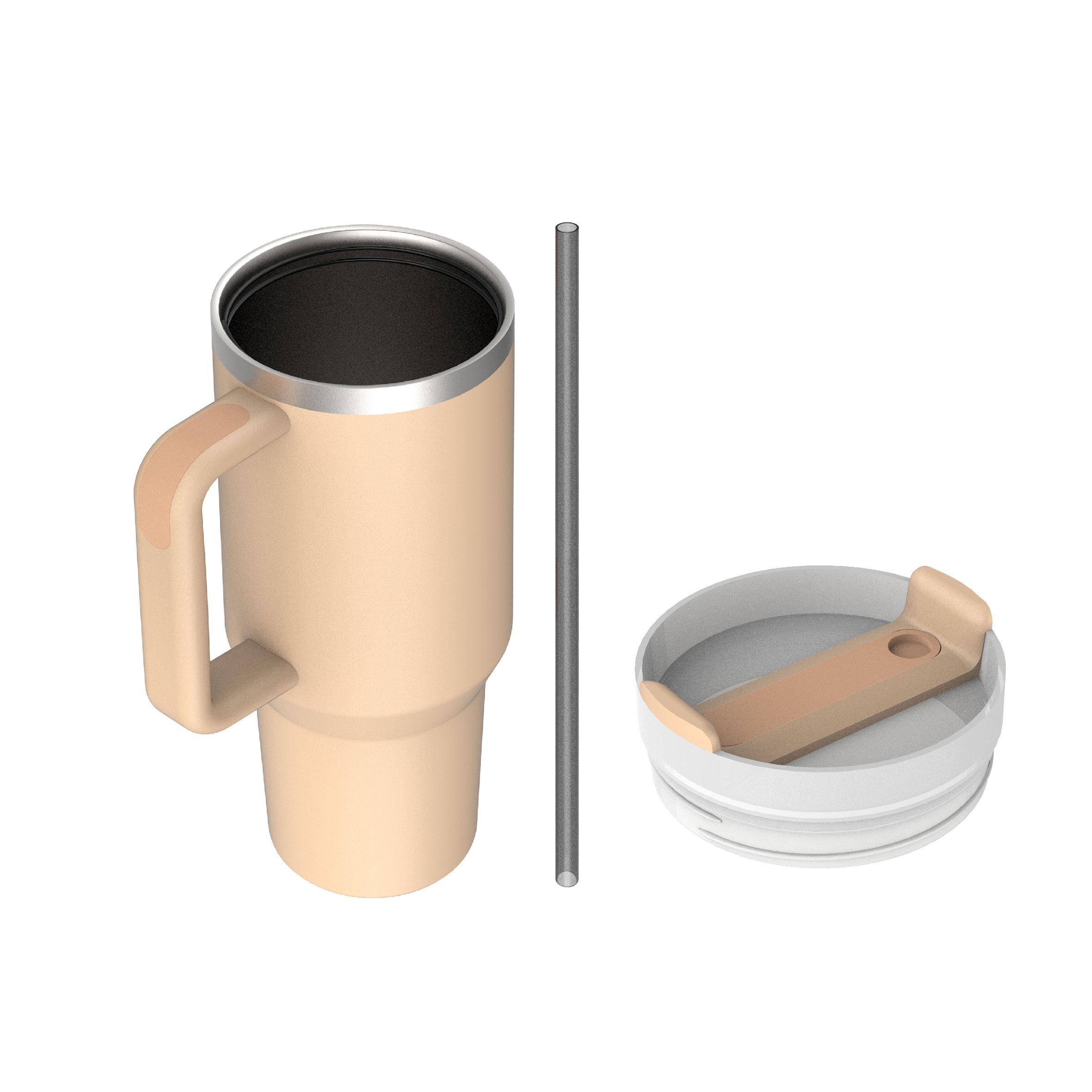 Taza Termo de viaje. Taza de viaje .1,2L (10 Colores) y Te para Llevar en Mano o en Coche - Taza Térmica de Acero Inoxidable con Tapa .Taza Termo Café o Té . Botella, Vaso (QC1200 BOTELLA)