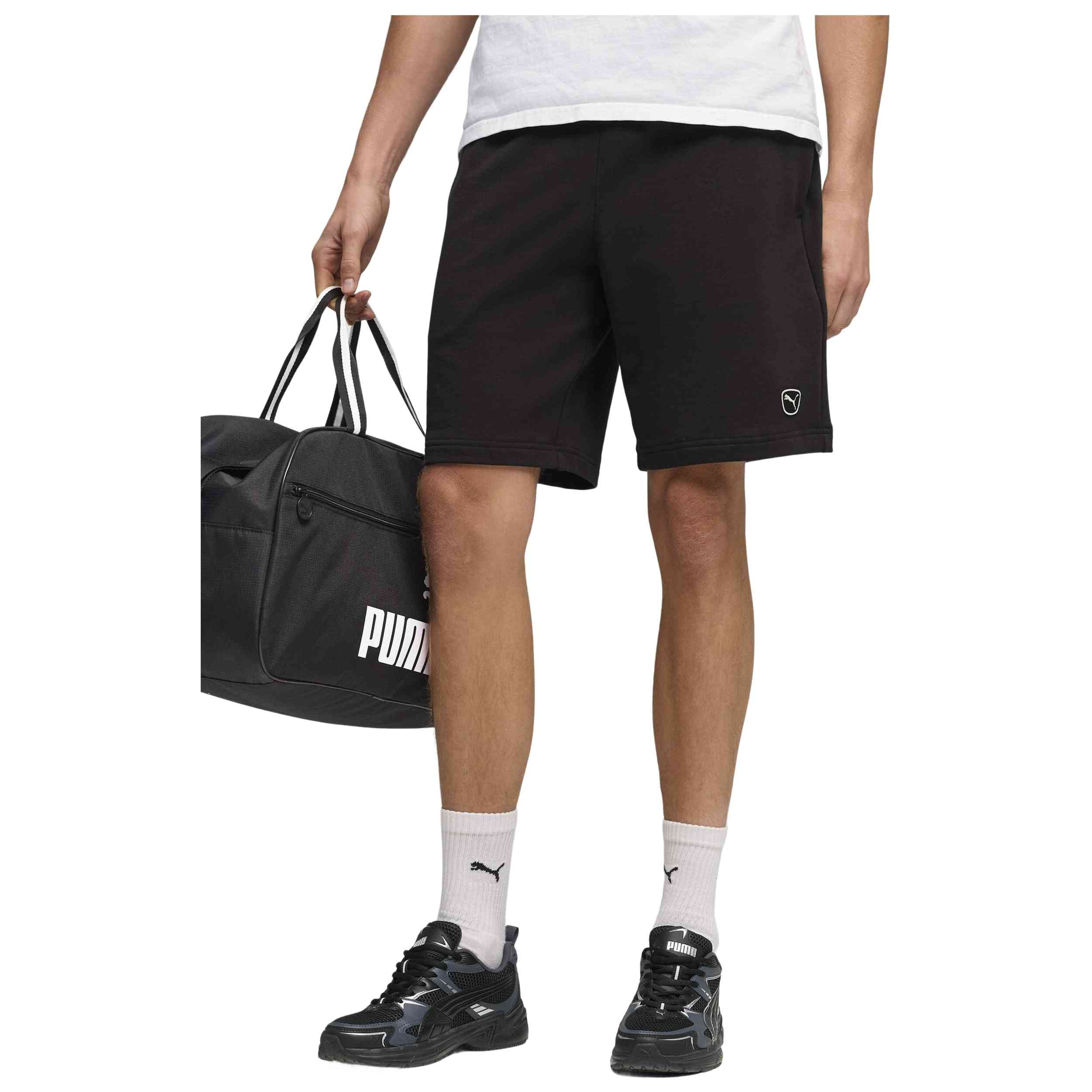 Textil Puma modelo Ess Elevated Shorts en color Negro