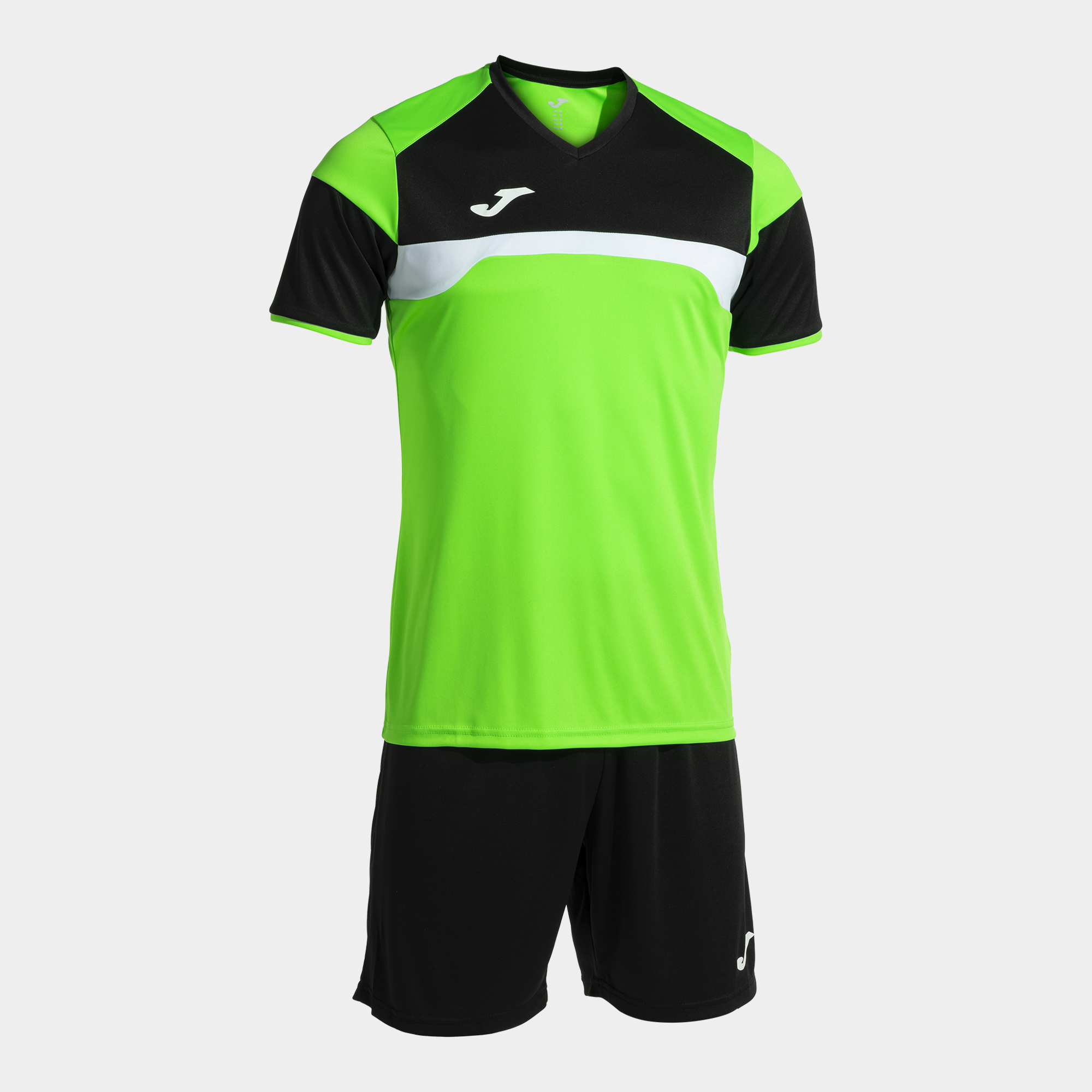 JOMA SET DANUBIO III VERDE FLÚOR NEGRO Talla 2 (8XS) Niño Junior