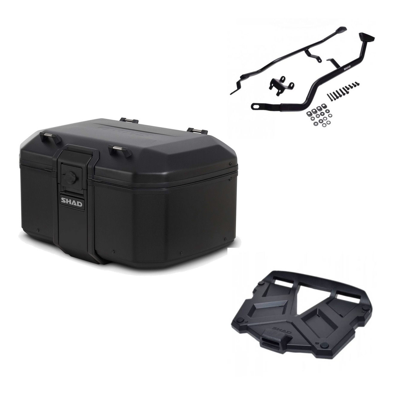 Baul Tr55 Pure Black + Parrilla Terra Pl KIT-569145