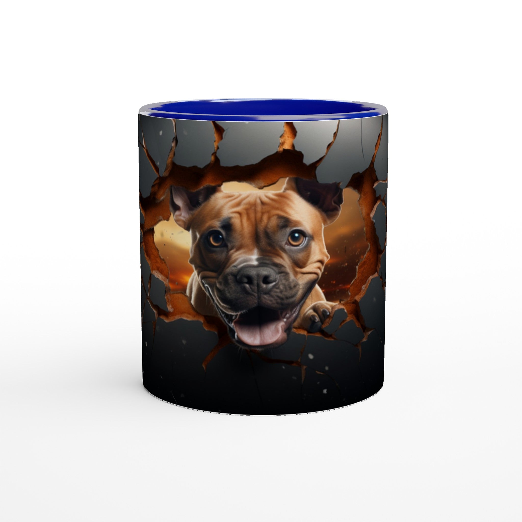 Taza Desayuno 3D Perro | Taza de Cerámica 11 oz para Café y Té en el Desayuno | Apta para Microondas y Lavavajillas | Tazas Originales para los Amantes de los Animales | Regalo Divertido | Tazas de Desayuno en 3D