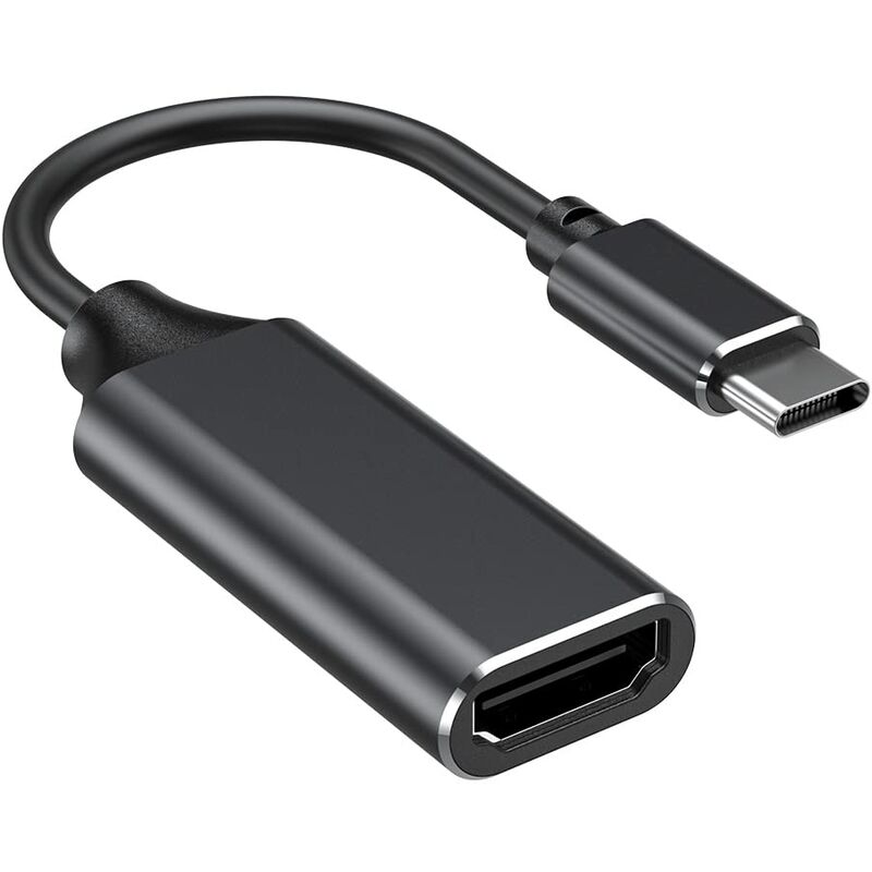CA Adaptador USB tipo C a HDMI 4K (compatible con Thunderbolt 3) con salida de audio y video para Samsung Note 9/S9, Huawei Mate 20, etc. (negro)