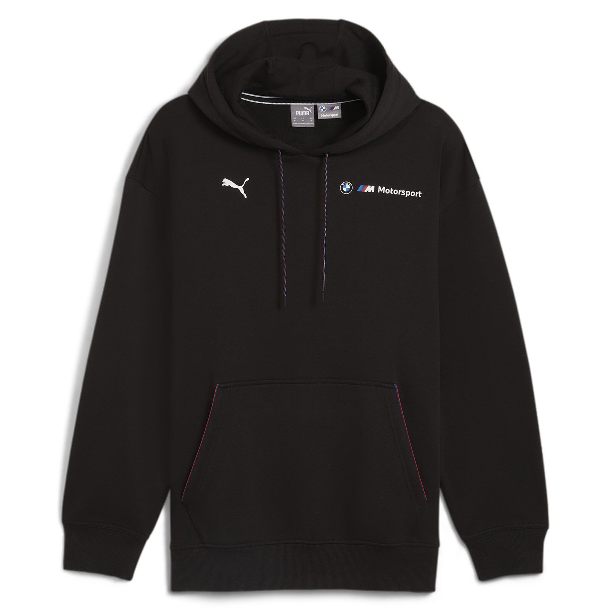 PUMA Sudadera con capucha para hombre - BMW Motorsport Sudadera con capucha, forro polar, logotipo, unicolor BMW MMS ESS Hoodie Fleece