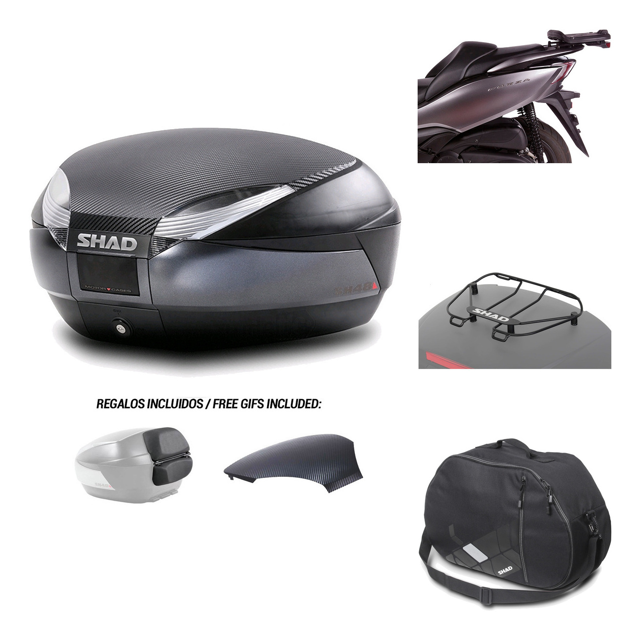 Baul Trasero + Herraje Montaje + Accesorios Sh48 KIT-181903