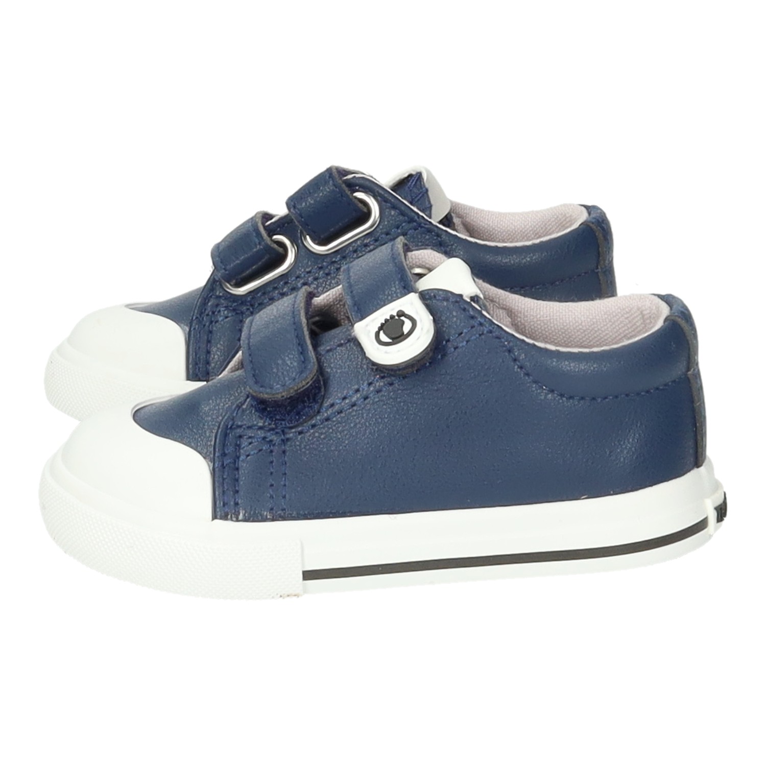 Zapatillas marca CONGUITOS para niño en color marino. Zapatillas para niños Conguitos, suela fina y flexible, puntera ancha, cierre adhesivo, drop cero, diseño animal friendly