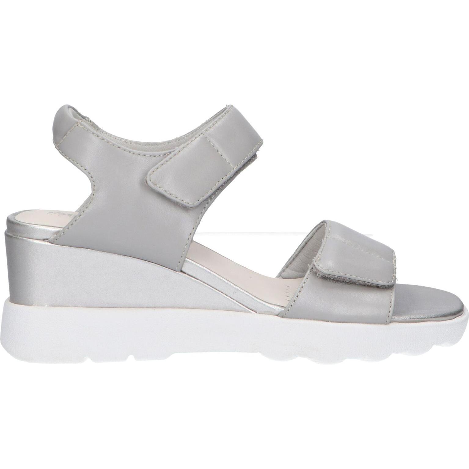 GEOX D35G0C 00085 D SPHERICA EC6 C1355 LT GREY Women's Sandals-SILVER