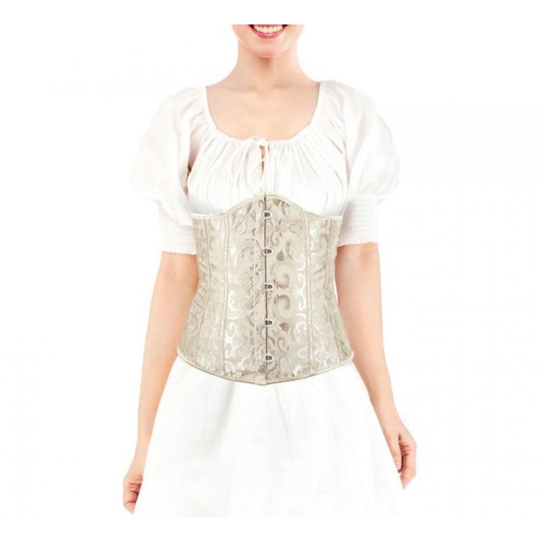 Partilandia Corset Jacquard Beige para mujer