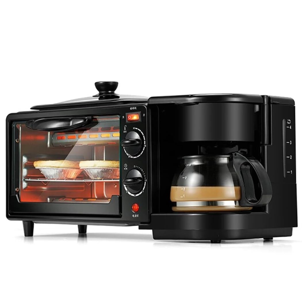 Maquina multifuncional para desayuno y comida, cafetera, horno y plancha. Sokany