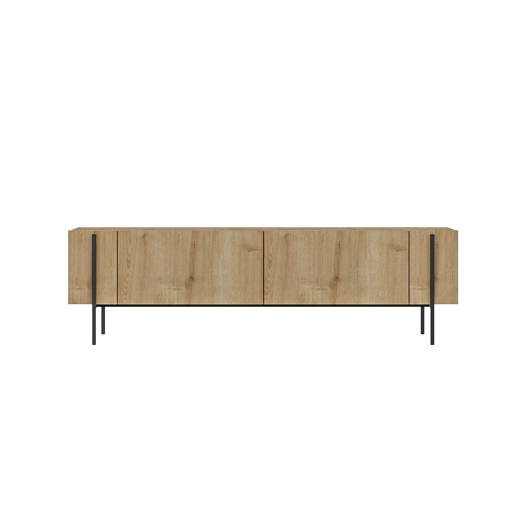 Habitat y Jardin - Mueble para la tele de madera <<Herman>> - 160 x 31 x 45 cm - Beige