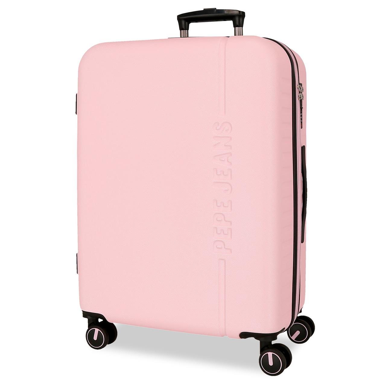 Pepe Jeans - Maleta mediana Expansible rígida Montana de ABS para viajes, 48x68x27 cm (72 L), con ruedas multidireccionales y compartimentos organizados