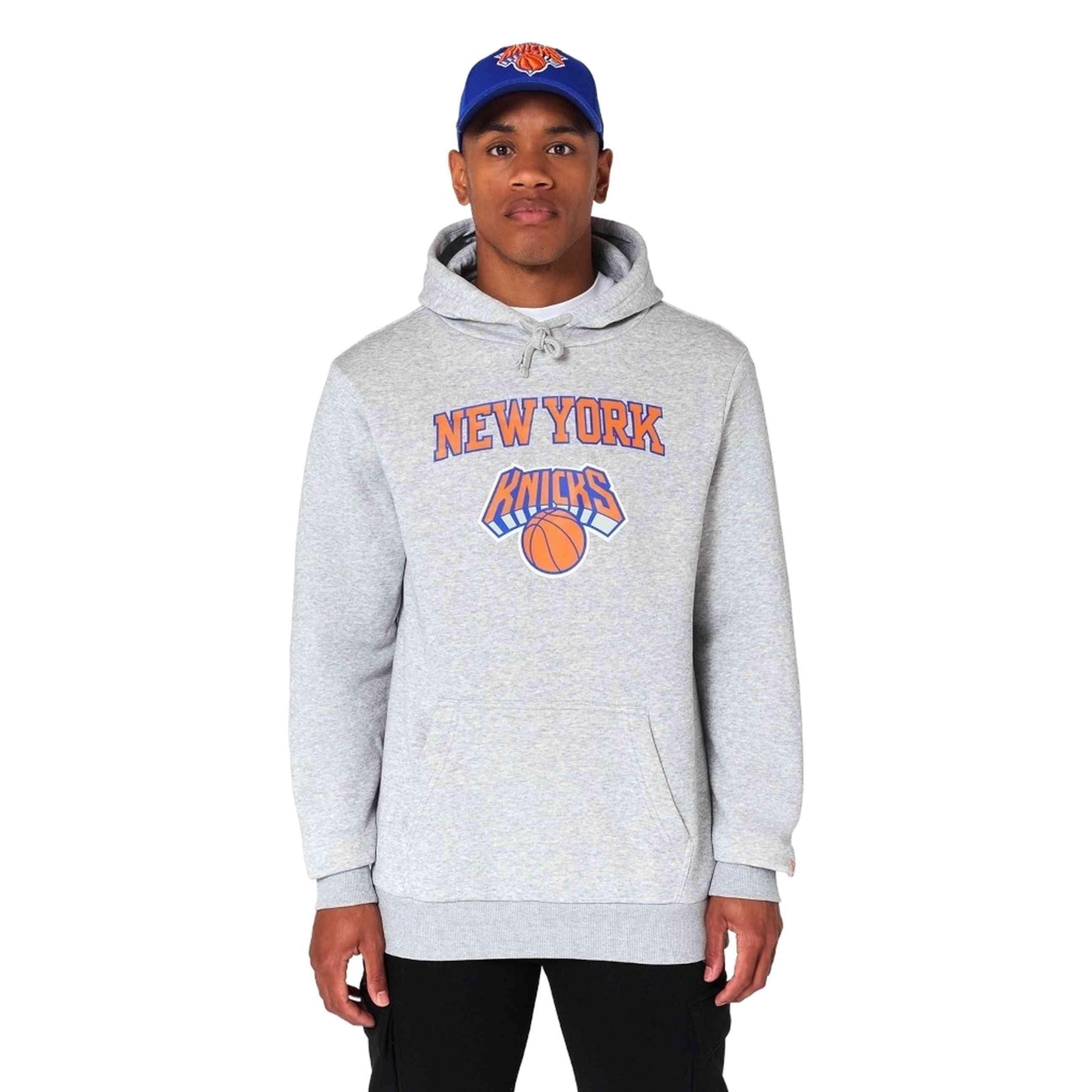 SUDADERA NEW ERA GRIS NEW YORK KNIKS NBA REGULAR HOODY