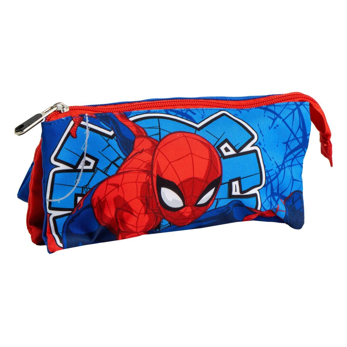 Estuches y Plumieres Spider-Man y Spidey Niño y Niña - Portatodos Escolares con Cremallera, Varios Compartimentos y Accesorios de Papelería, Licencia Oficial, Vuelta al Cole