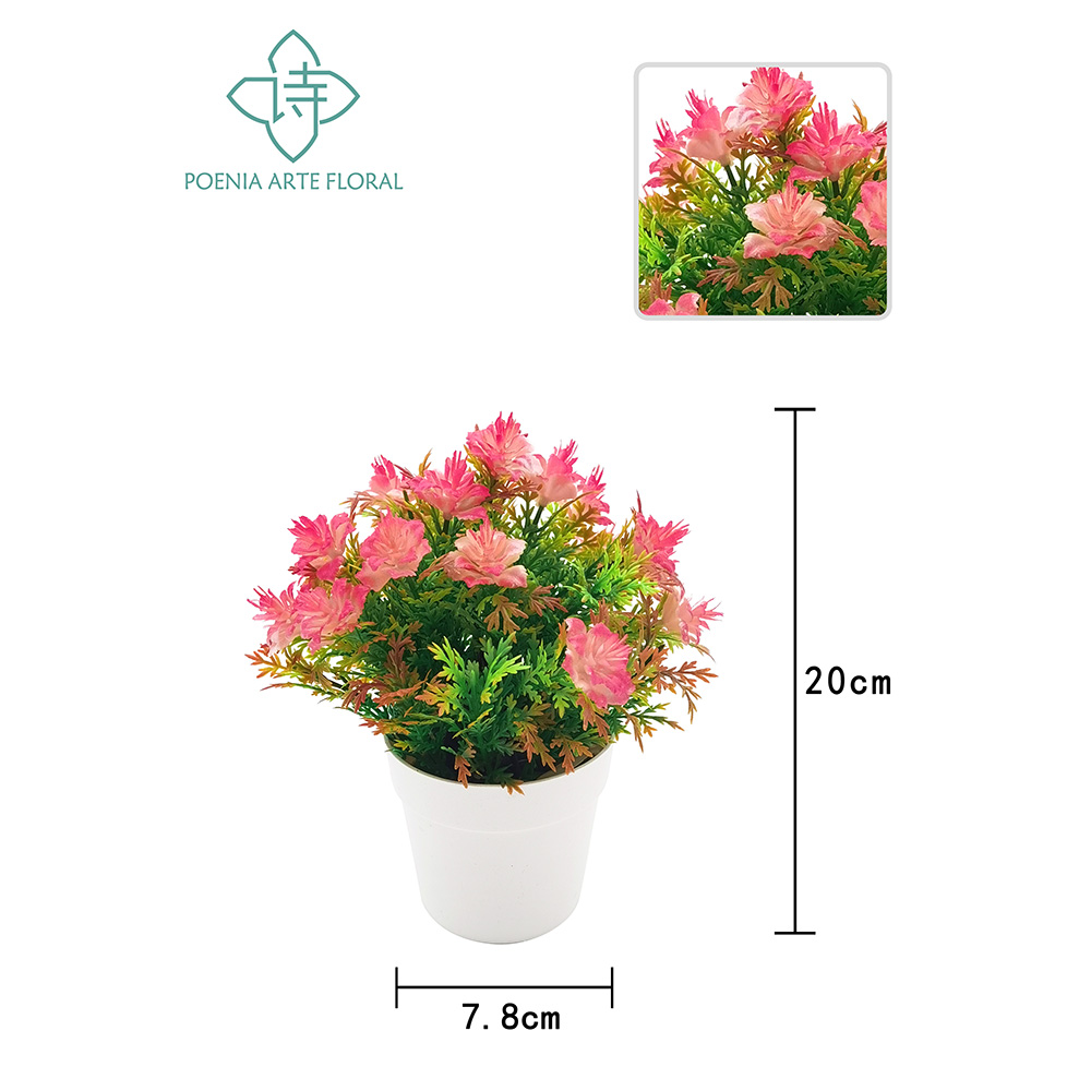 Poenia Arte Floral - Planta Artificial en Maceta 2PCS - Decoración Realista - Fácil Cuidado - Alta Calidad