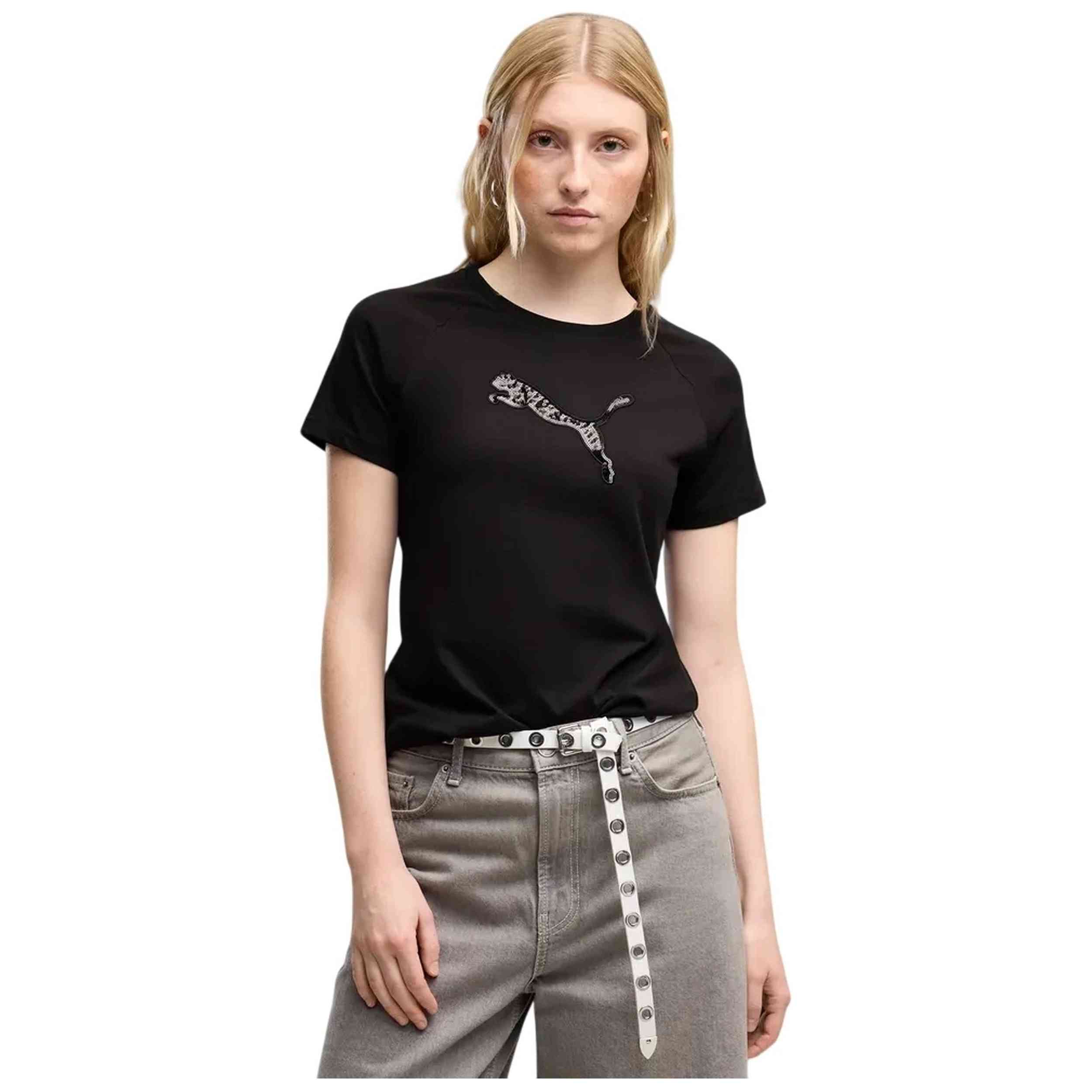Camiseta De Manga Corta Puma modelo Essentials "Negro" para Mujer en color Negro