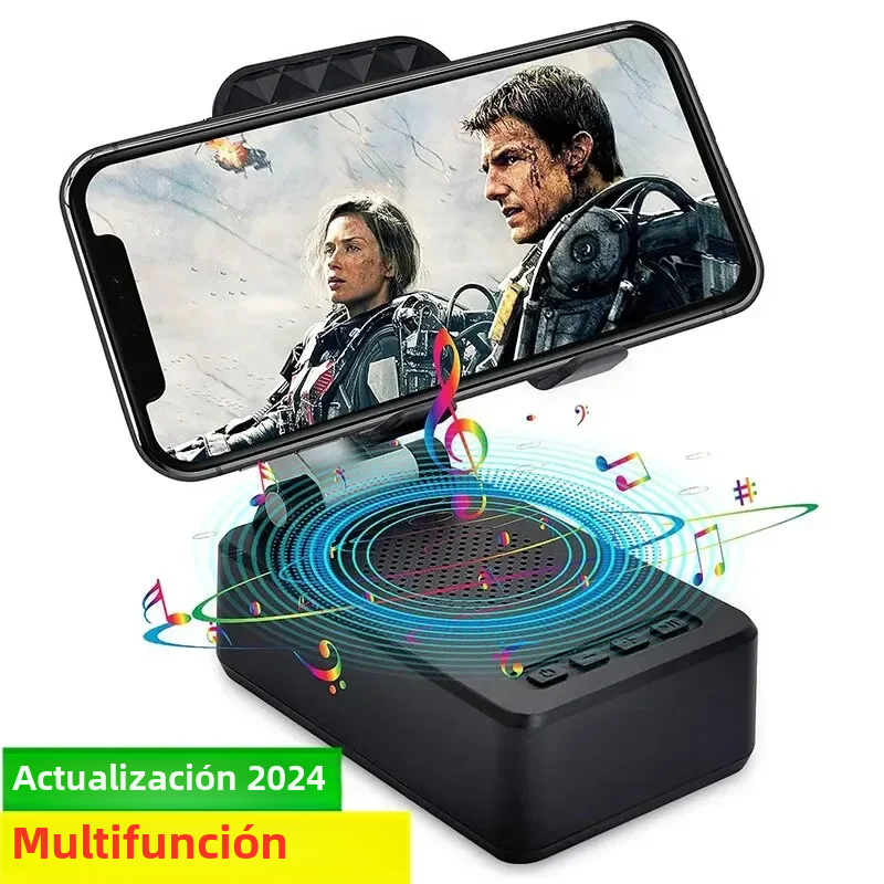 TK Soporte para teléfono móvil with Altavoz Bluetooth, Altavoz inalámbrico portátil HD, soporte ajustable para tableta de escritorio, soporte perezoso en vivo
