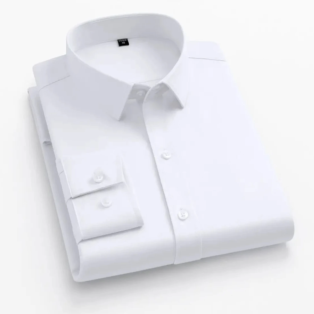 TK Camisa Larga Para Hombre 55-105KG Con Cuello Erguido Y Estilo Formal No Tejida Tratamiento Anti-Pliegues Ropa Profesional Para Trabajo