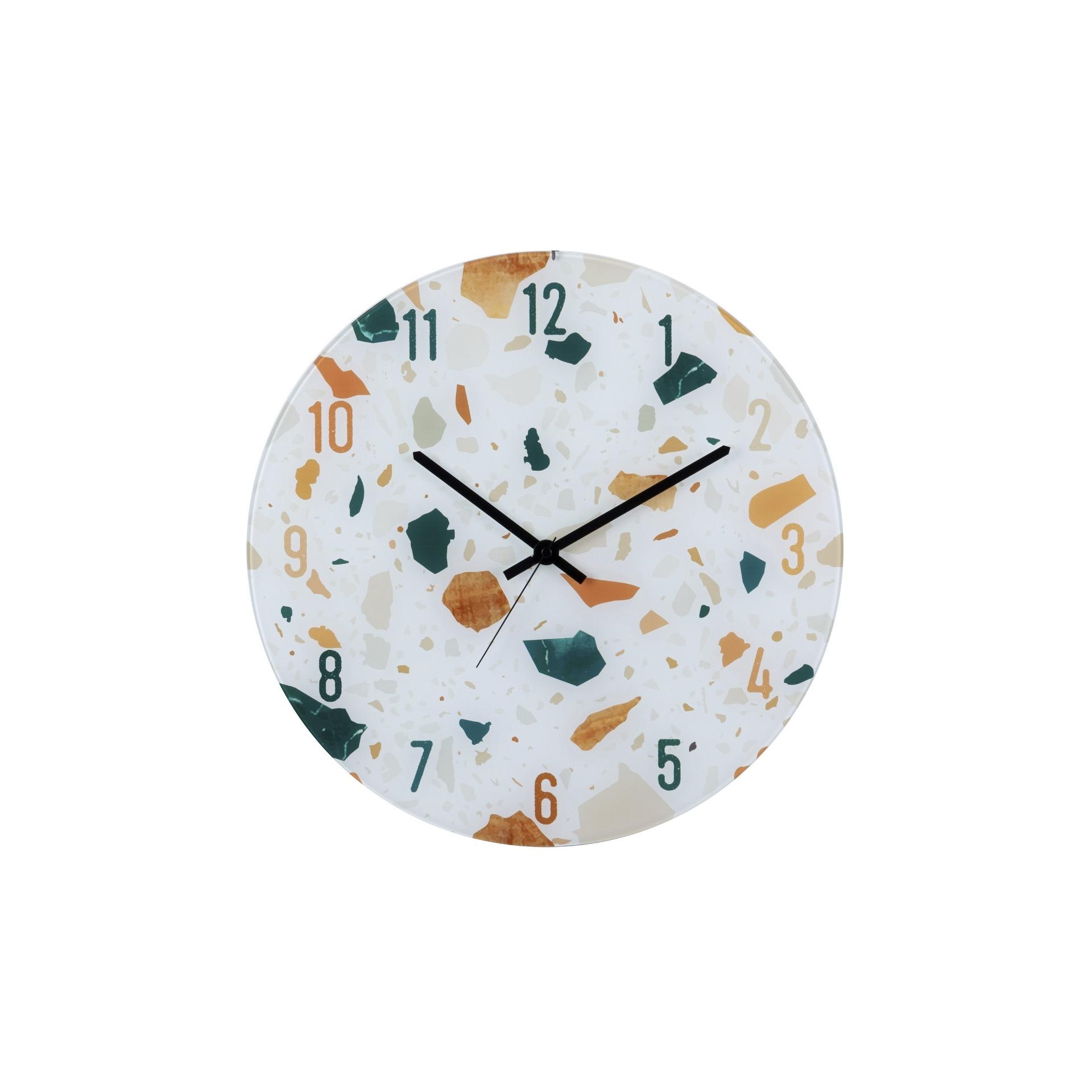 Reloj pared mdf terrazo 40x4,5x40 cm , El mejor complemento para tu hogar.