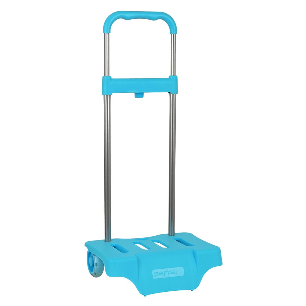 SAFTA | Carro Portamochilas, Carrito Escolar Plegable y Ligero con Ruedas Silenciosas y Asa Telescópica Extensible – Varios Modelos y Colores, para Mochila Infantil y de Adulto, Uso Escolar Diario