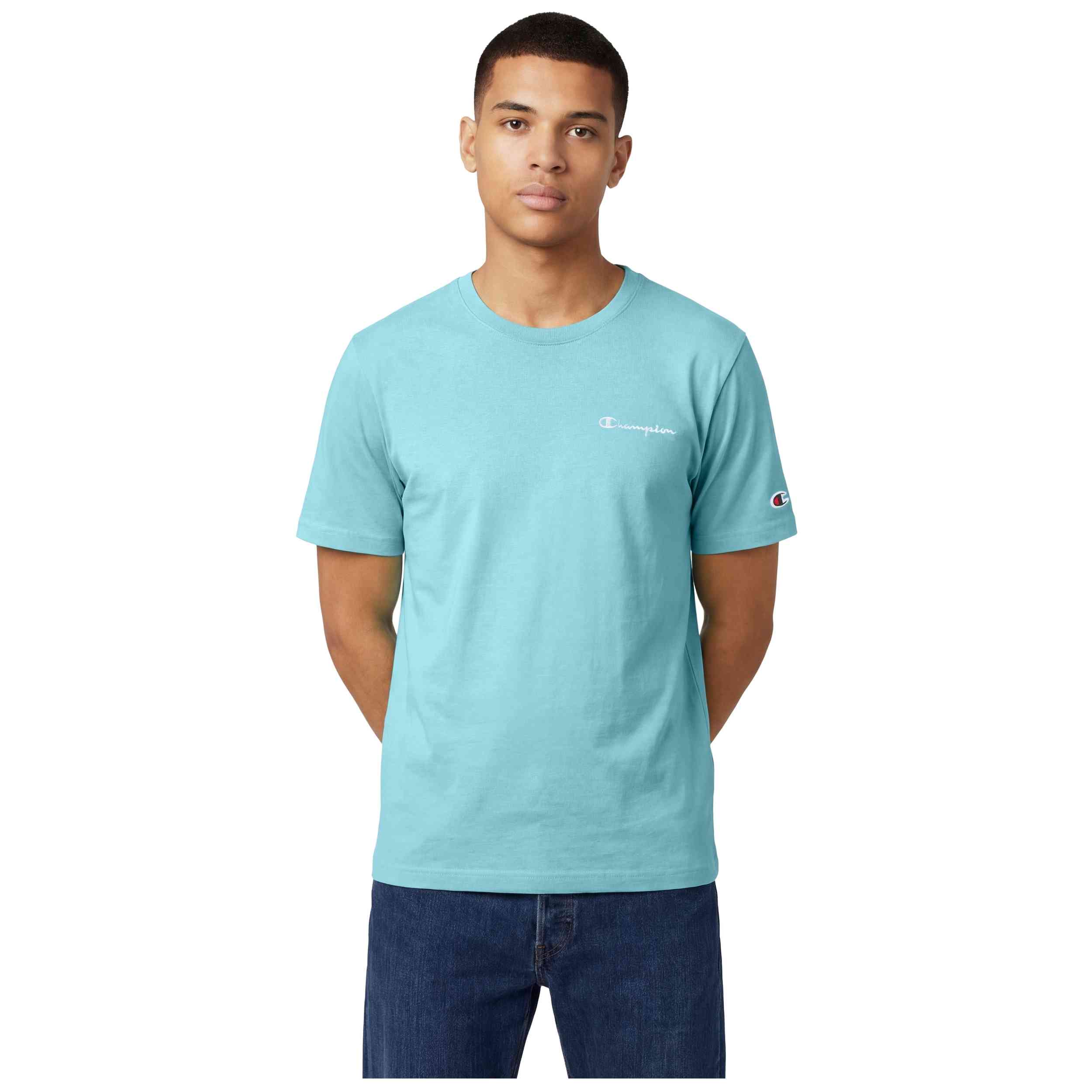 Camiseta De Manga Corta Champion modelo SS Tee para Hombre en color Azul
