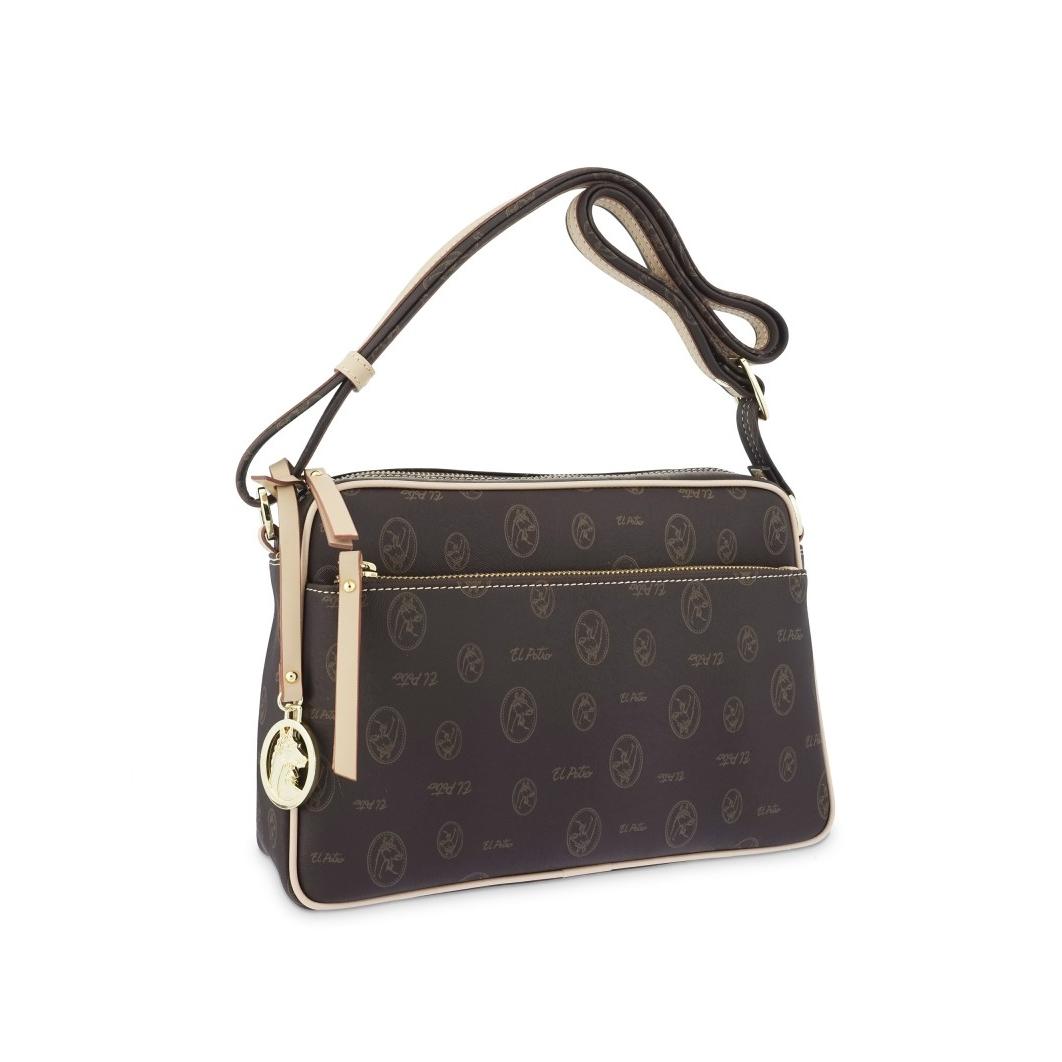 Bolso bandolera El Potro Vintage marron 24x18x7 cm