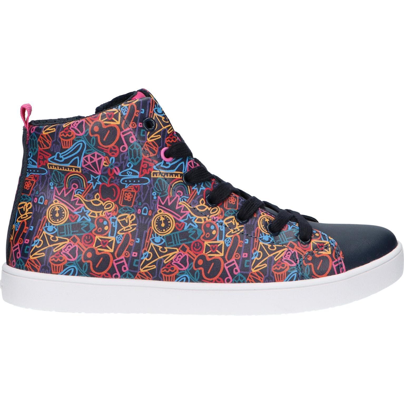 Geox girl's sneakers j26euh 00004 j kathe girl c4268 navy-fuchsia