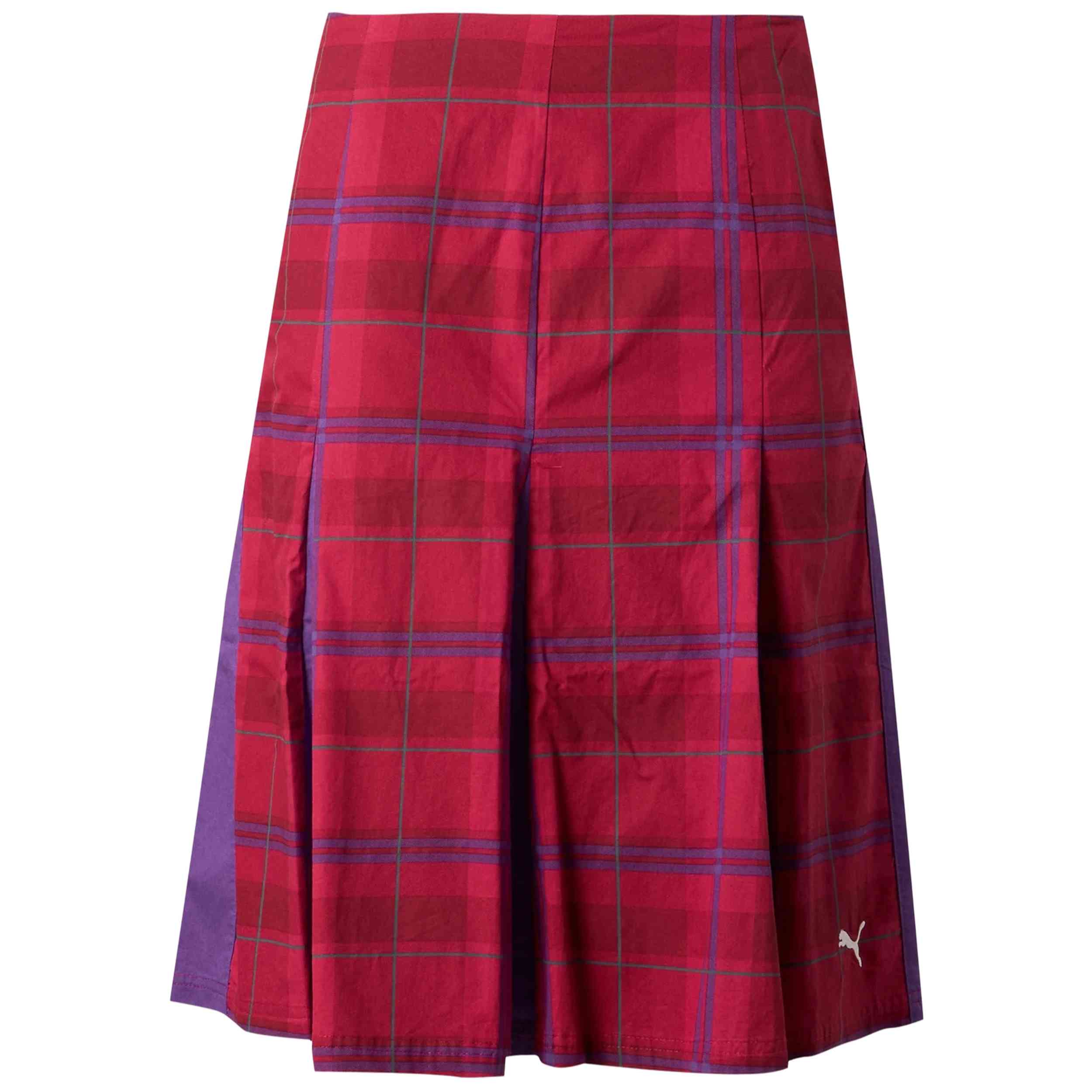 Falda Puma modelo T7 Tartan "Garnet Glow" para Mujer en color Rojo