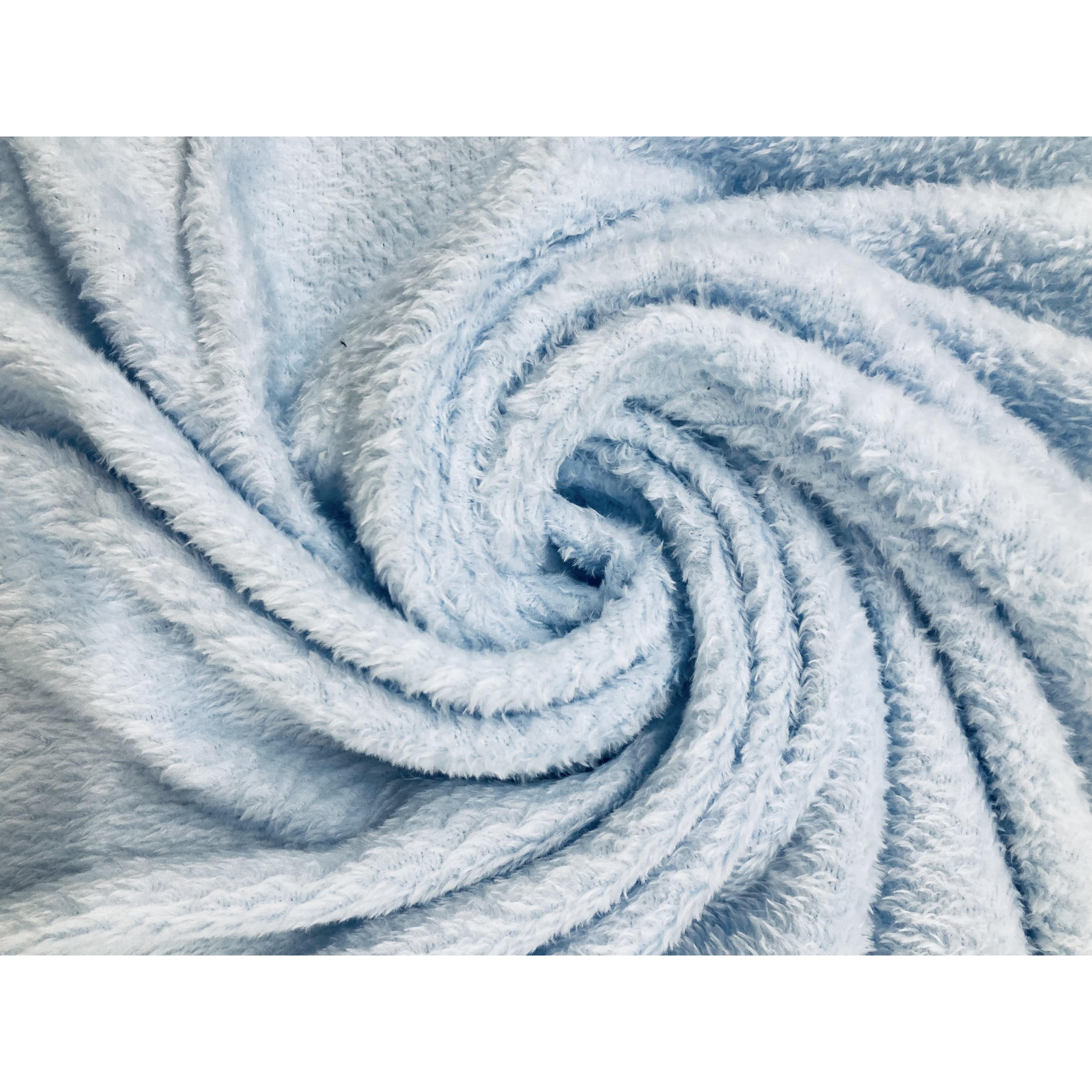 Tela Coralina Azul, Para abrigo , Pijamas, Arrullos de Bebé, Batas, Sudaderas, 1m x Ancho 1.50m