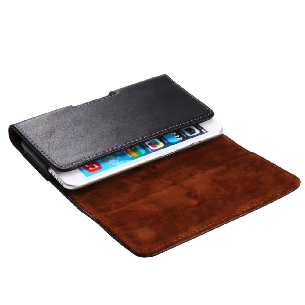 DFV mobile - Funda Cinturon Piel Autentica Clip Horizontal para Oppo Realme Narzo 20 (2020) - Negra