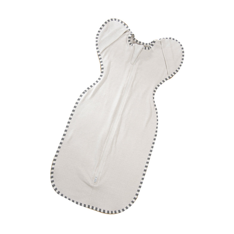 CA Saco de dormir para bebé, antisobresaltos, color sólido, para las cuatro estaciones, acolchado antipatadas, saco de dormir de algodón para recién nacidos