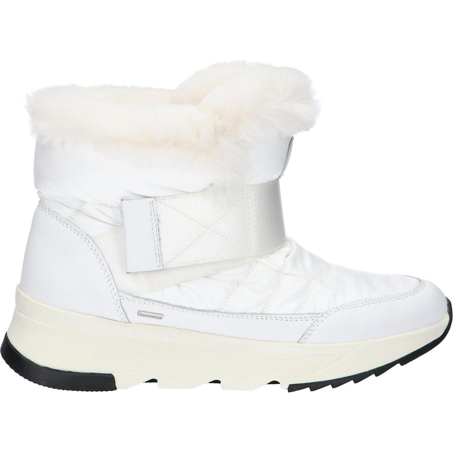 Geox D26HXA 0FU46 D FALENA B ABX C1000 WHITE girl's winter boots with cushioned insole, non-slip flexible sole, perfect for autumn/winter and cold weather activities.