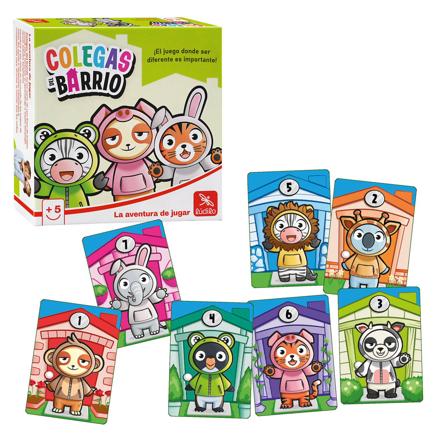 Ludilo - Colegas De Barrio  Juegos De Mesa Niños 5 Años O Más  Juegos Educativos Niños 5 Años O Más   Juego De Cartas para Niños  Juegos Infantiles Familiares