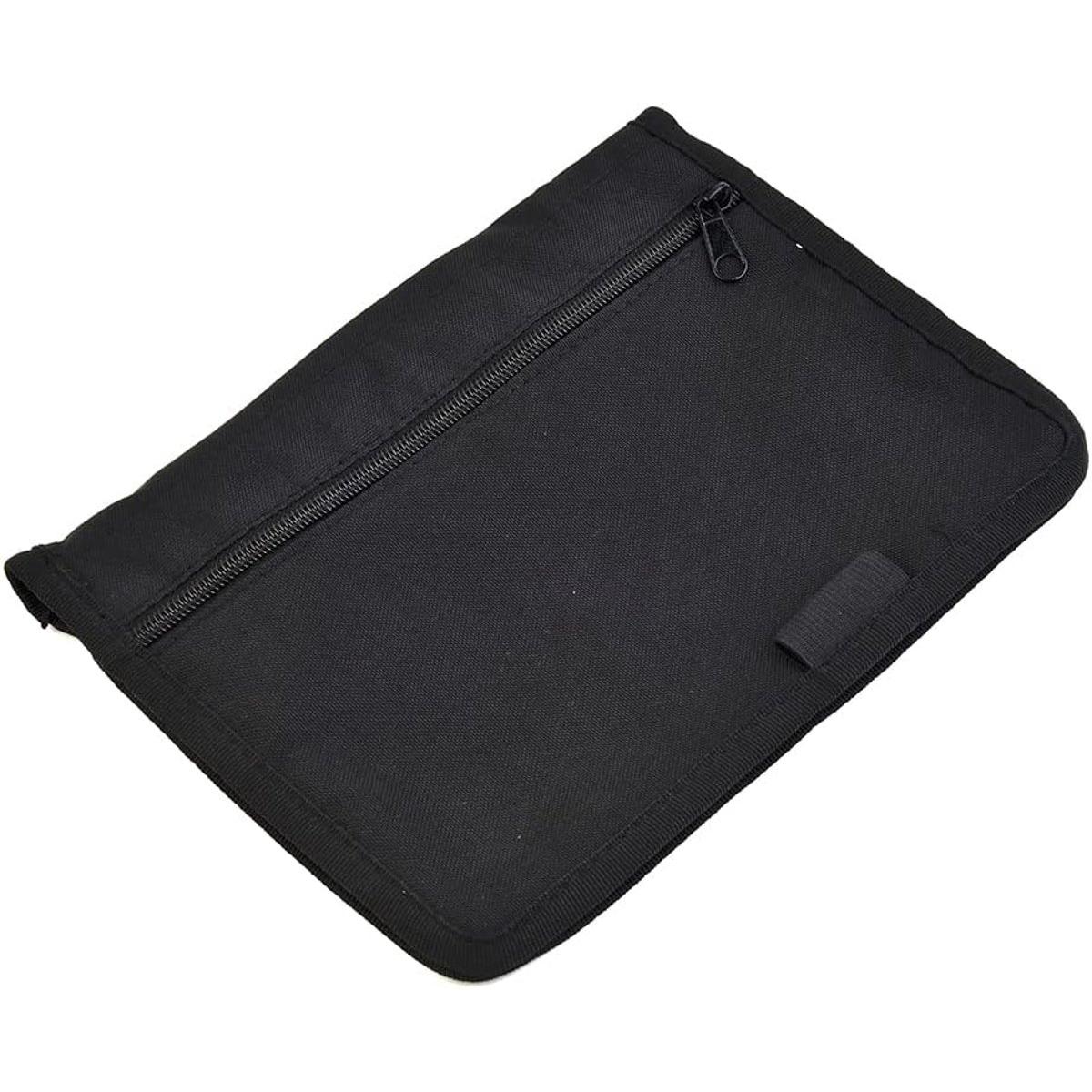 Organizador para guantera de coche - Tejido Oxford 600D - Múltiples bolsillos - Negro - Universal - Para todos los coches - Cremallera, trabillas elásticas, múltiples compartimentos - Negro