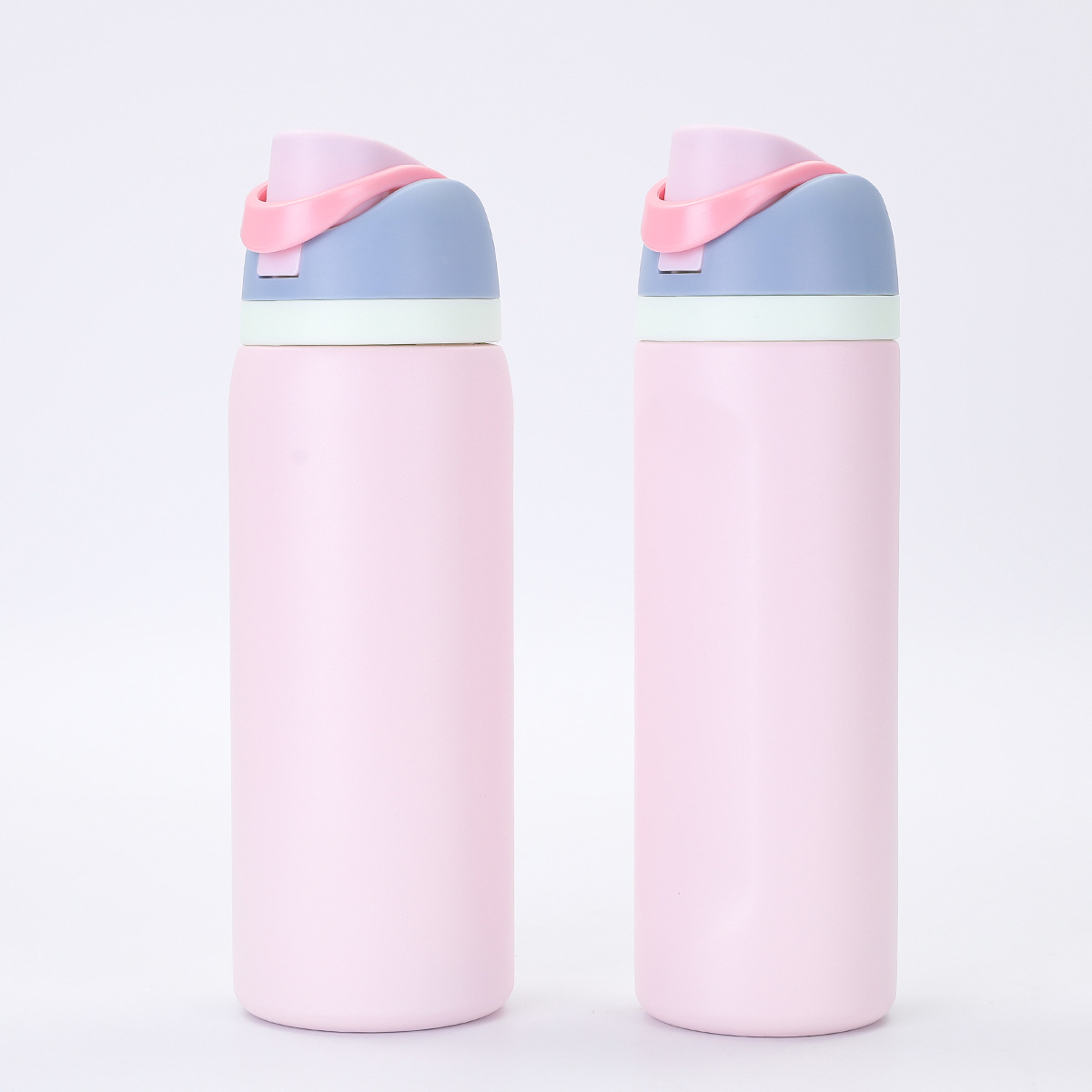 TK Botella de agua de acero inoxidable con aislamiento de 1 piezas con paja para deportes, viajes y Escuela Botella de agua deportiva sin BPA, 24 oz, denim
