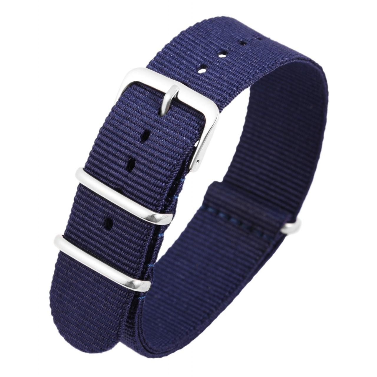 Mestre Artesão® Bracelete de Reloj Azul em Náilon - 20mm - 0005