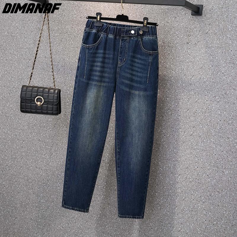 TK Nuevo Invierno Pantalones Largos Mujer Denim Harem Algodón 1