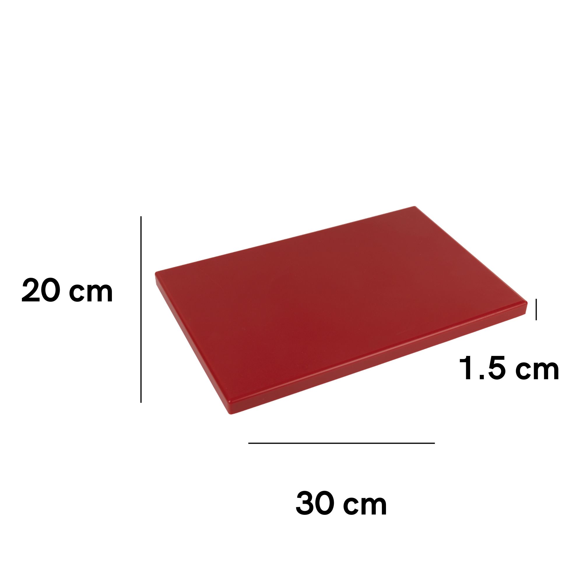 Cofan | Tabla de Corte para Cocina altamente resistente | Medidas: 30x20 x1,5 cm | Color Rojo