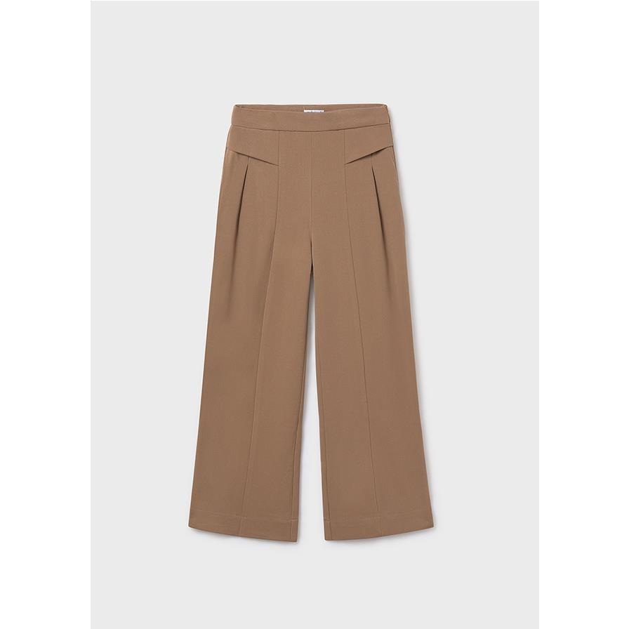 Mayoral - Pantalón largo wide leg para mujer de corte fluido y elegante, ideal para looks informales y oficina, color camel