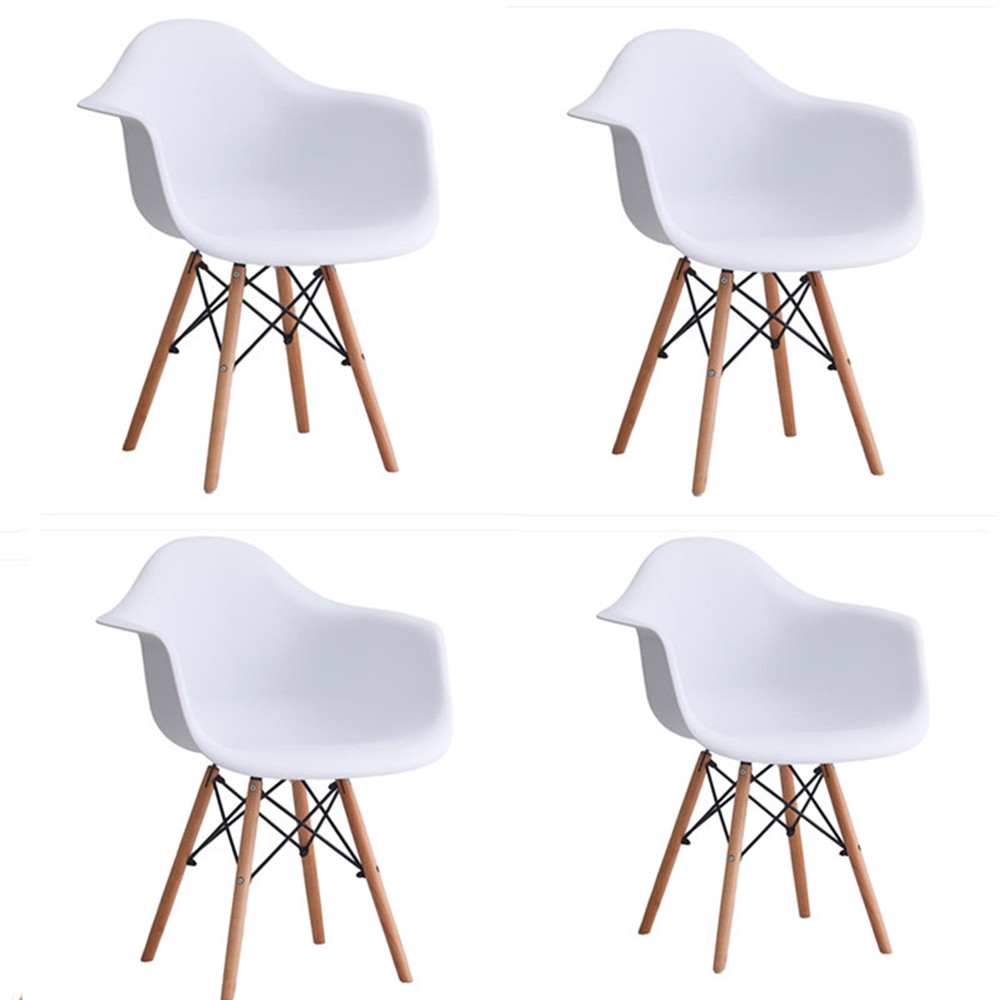 Juego de 4 sillas  con patas de madera repozabrazo, mueble estilo nórdico medieval, para escritorio, comedor, dormitorio, balcón o restaurante BAR hosteleria, OFICINA Mesa de comedor nórdica cocina