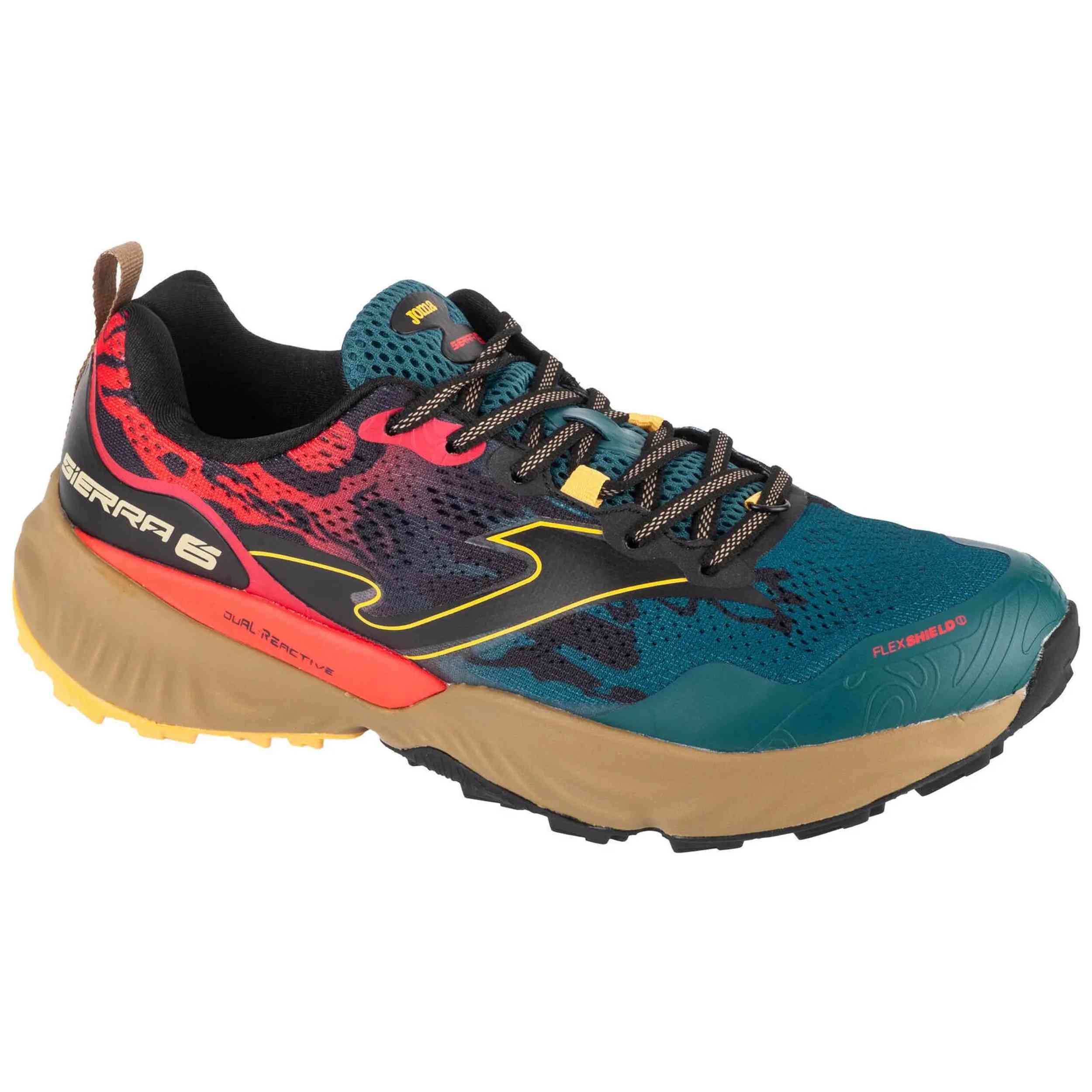 Zapatillas Joma modelo Sierra Men 2415 Verde Rojo en color Verde