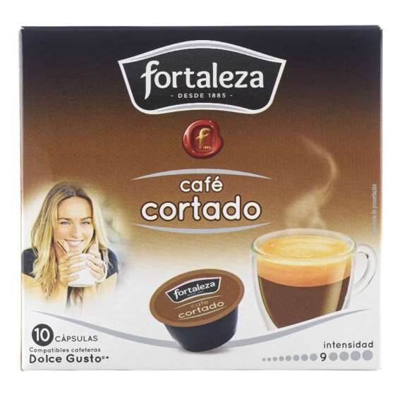 Cápsulas Dolce Gusto café cortado Fortaleza 10 ud x 6, Total 60 cápsulas