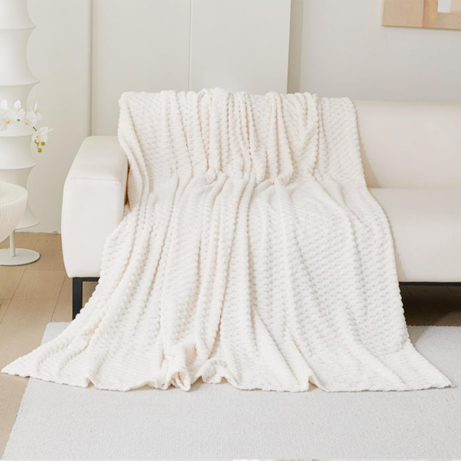 TK Manta de Franela para Sofá, Manta de Franela para Cama, Manta para Mascotas, Mantas Ligeras, Extra Cálido, Sobrecama, Caliente, Transpirable para Otoño e Invierno