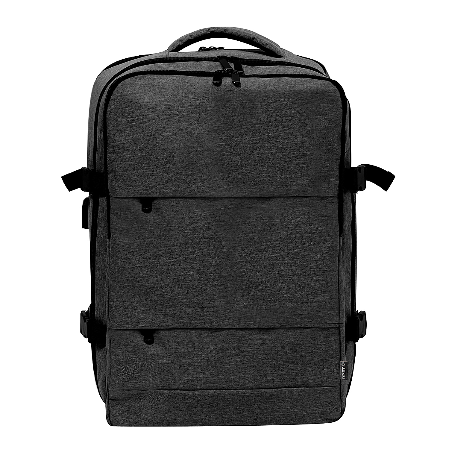 DAM. Mochila viaje conexión USB. Acolchada. Bolsillo Acolchado para Portátil. Compartimento Portazapatos 33x51x20 cm.