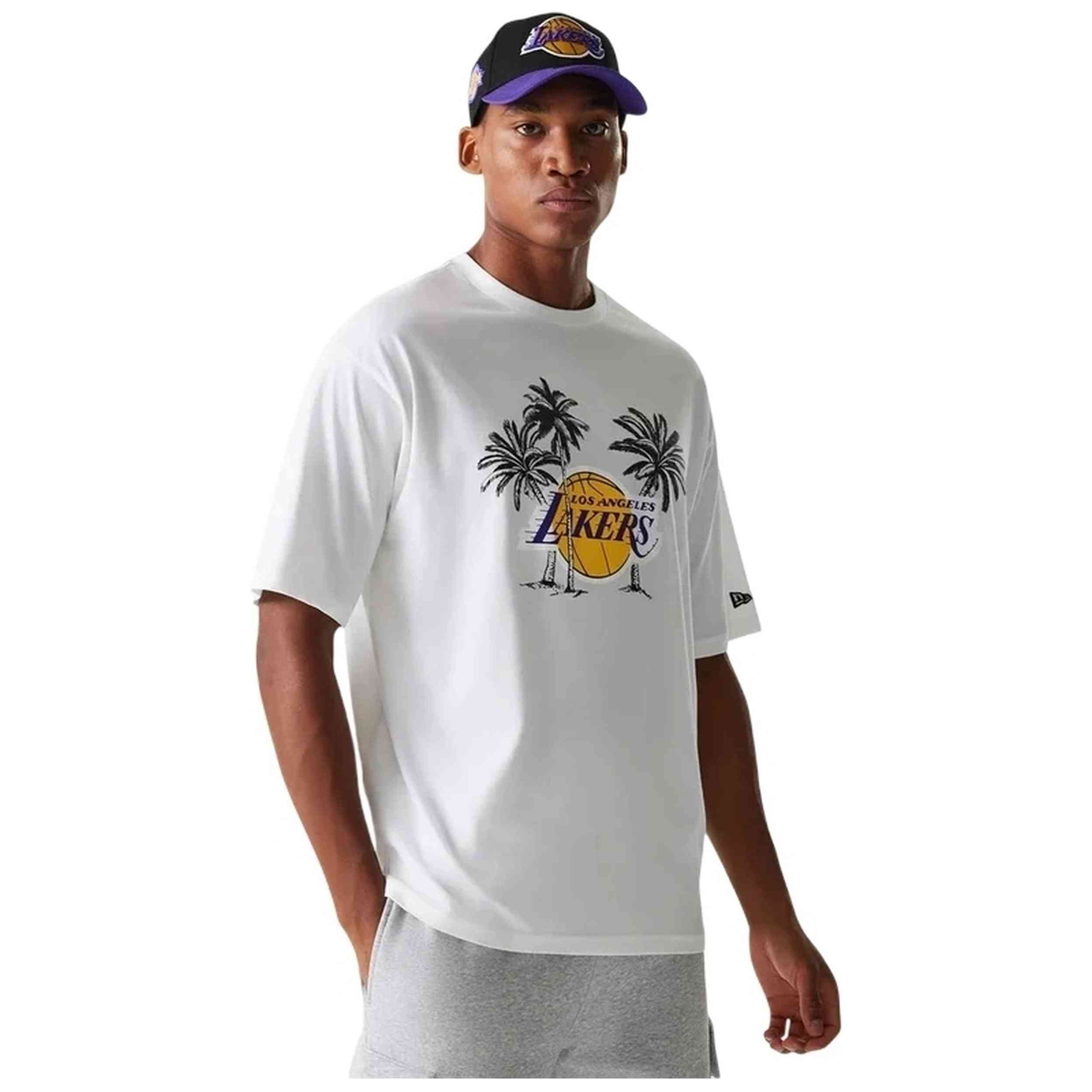 Camiseta De Manga Corta New Era modelo Los Angeles Lakers para Hombre en color Blanco