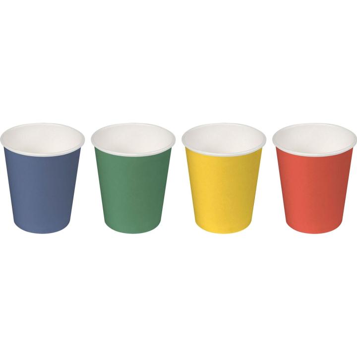 Algon - Set Vasos de Cartón 40 Unidades Chupito Colores 50cc - Ecológicos y Resistentes